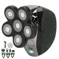 thumbnail image 4 of Afeitadora eléctrica de cabeza, impermeable, 5 en 1, kit de aseo en seco y húmedo con 6 cabezales de cuchillas rotativas para hombres calvos., 4 of 14