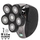 thumbnail image 4 of Afeitadora eléctrica de cabeza, impermeable, 5 en 1, kit de aseo en seco y húmedo con 6 cabezales de cuchillas rotativas para hombres calvos., 4 of 14