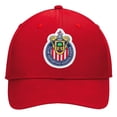 thumbnail image 2 of Icon Sports Chivas deGuadalajara Soccer Club Embroidered Logo 6 Panel Cap - Red, 2 of 4