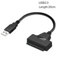 thumbnail image 2 of Cable adaptador HDD SATA 3 a USB Cable adaptador SSD Cable convertidor de disco de controlador duro de 2,5 pulgadas con 22 pines, USB 2.0 Inevent EL2148-01B, 2 of 7