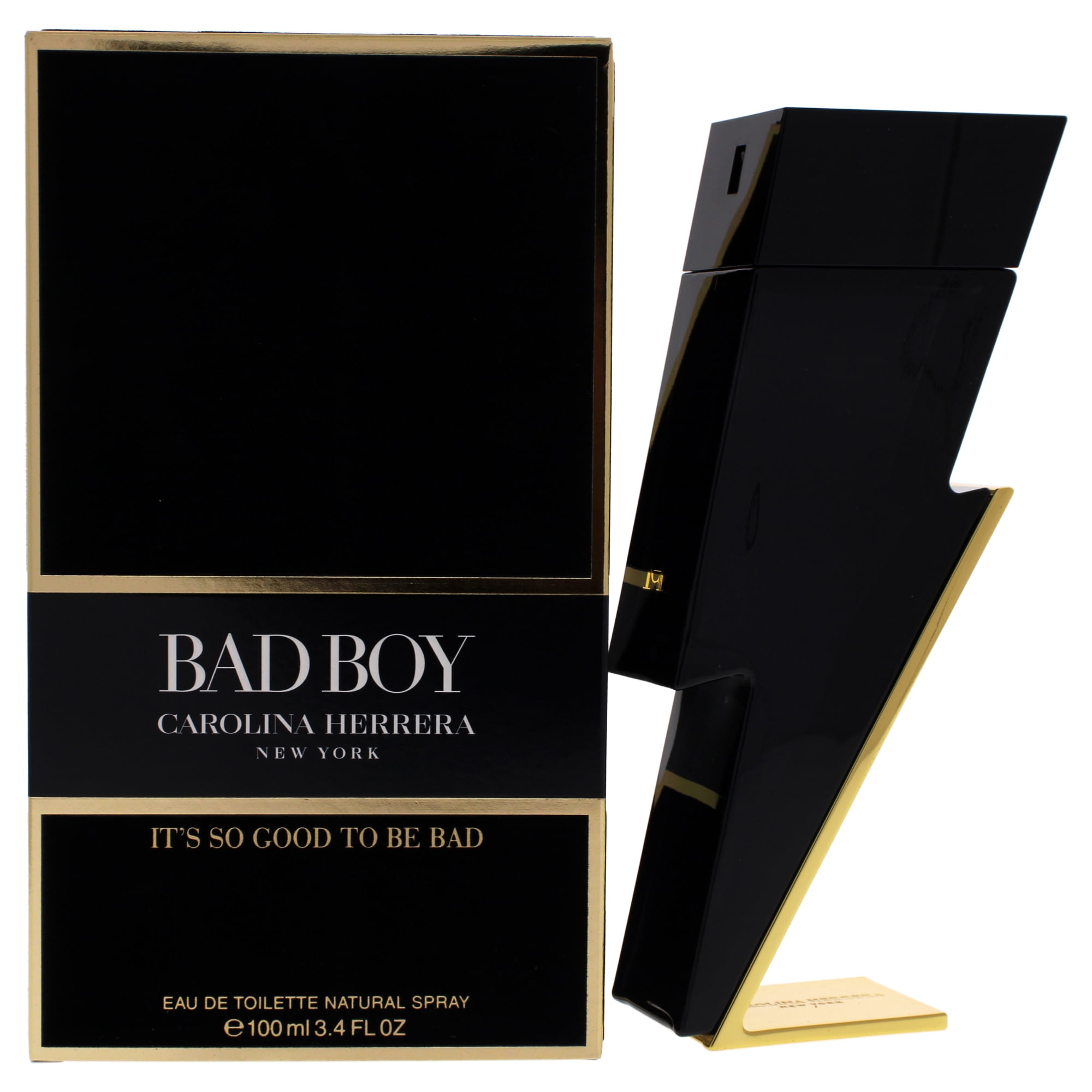 Carolina Herrera Bad Boy Eau de Toilette Cologne for Men, 3.4 oz Spray – Woody Spicy Fragrance with Bergamot, Pepper & Cocoa Notes