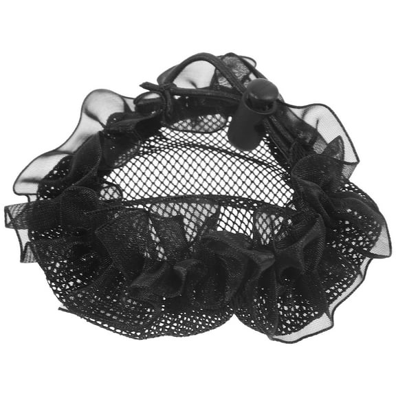 OFFIGAM Black Hair Net Bun with Drawstring, and Comfortable for Dance, Formal Events, and Everyday Use