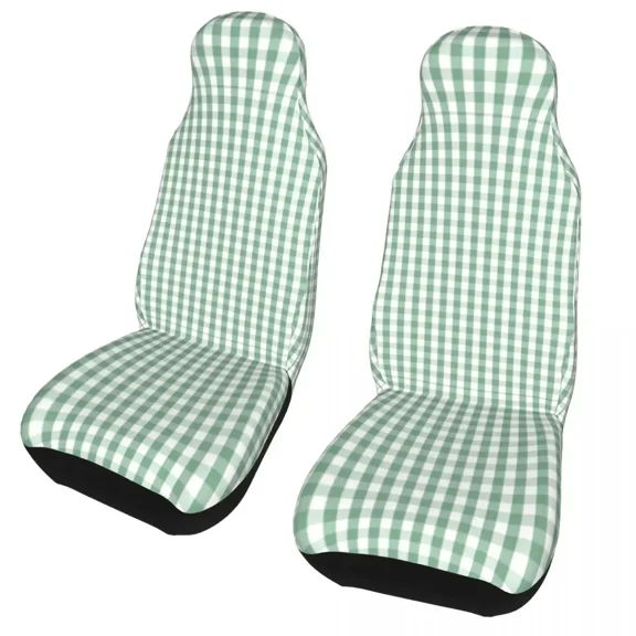 Covers Protector Seats Geometric Van or SUV Trucks Cars for Fit Universal Covers Seat Car Plaid Check Gingham Mini Green Moss