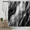 thumbnail image 2 of Black Marble Shower Curtain Abstract Ombre Modern Fabric Bath Curtains Luxury Grey Black Shower Curtins Bathroom Accessories 72x72 Inches, 2 of 6