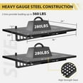thumbnail image 2 of 2-Pack 2x3ft Heavy Duty Garage Wall Shelving Garage Storage Racks, 560 lbs Load Capacity Garage Shelving Wall Mounted Floating Shelf for Garage with Hooks, 2 of 9