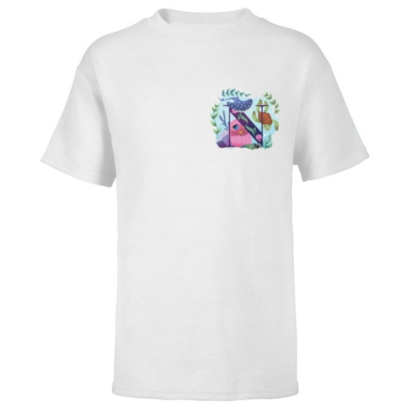 Disney and Pixar Alphabet Monogram Letter N for Finding Nemo - Short Sleeve T-Shirt for Kids - Customized-White