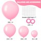 thumbnail image 2 of Globos RUBFAC Pink 129 unidades de color rosa pastel de diferentes tamaños, 2 of 6