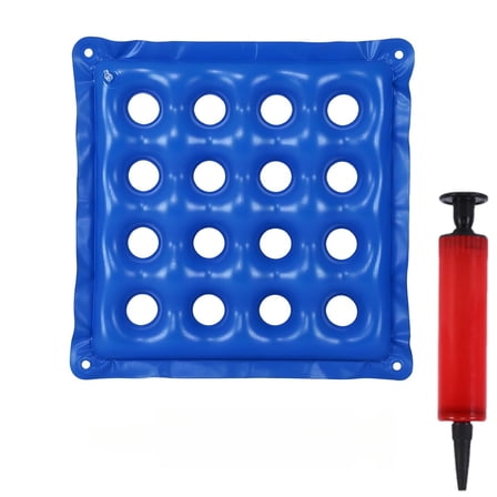 Inflatable Seat Cushions, Pressure Relief Waffle Cushion for Pressure Sores Chair, Comfortable Long Sitting Air Cushion, Tailbone, Sciatica Pain Relief for Office Chair and Wheelchair, Blue