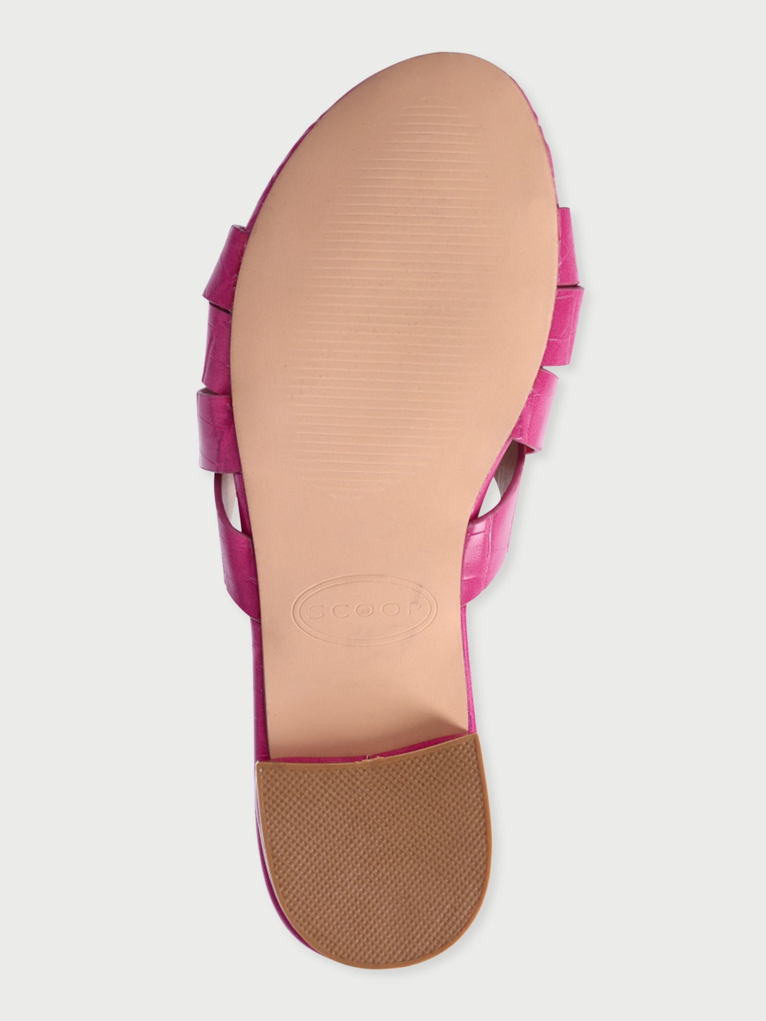 pink crossover sandals