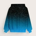 thumbnail image 5 of SERTG Kids Winter Top Gradient Glitter Casual Printed Hoodie Long Sleeves with Pockets Hoodie Top for Children 3-14 Years(Blue,11-12 Years), 5 of 5