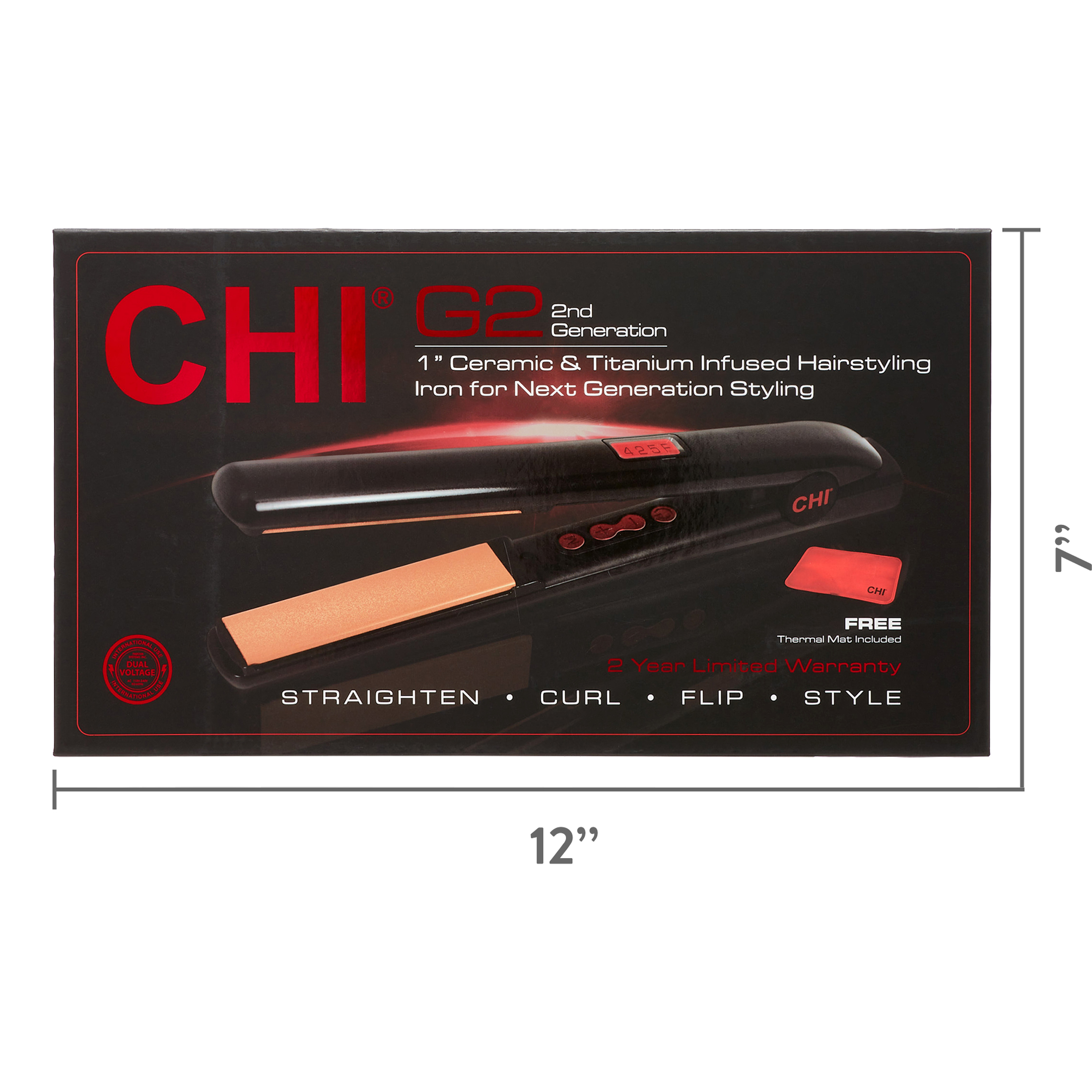 CHI G2 1" Ceramic & Titanium Infused Professional Flat Iron - image 4 of 10
