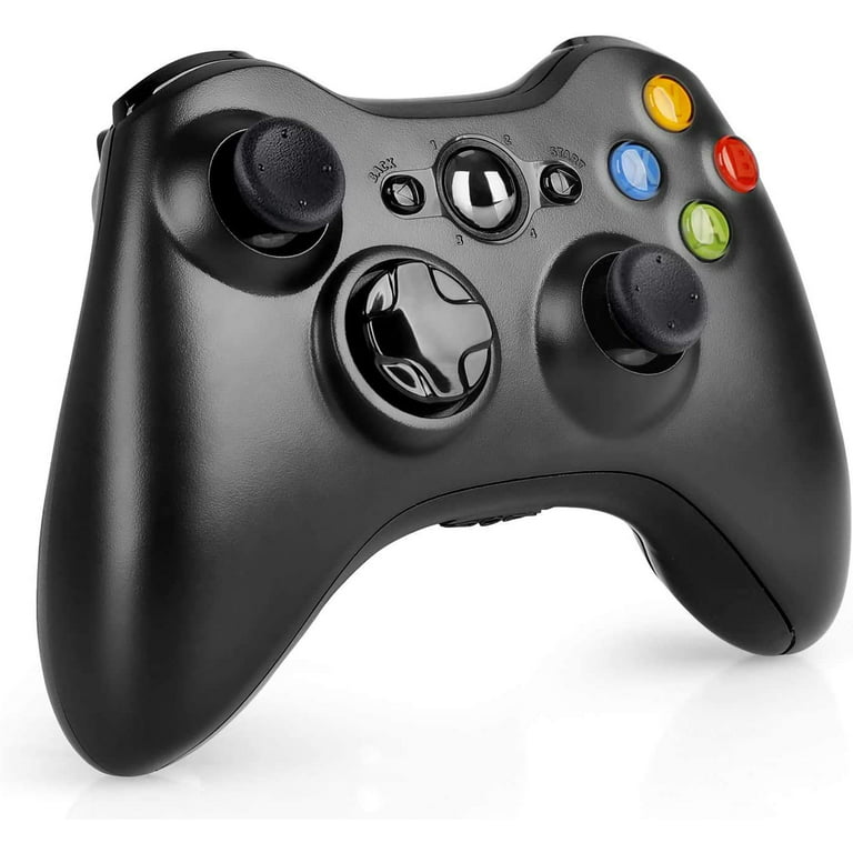markedsføring Grønland nål Wireless Controller for Xbox 360, 2.4GHZ Game Joystick Controller Gamepad  Remote for Xbox 360 Slim Console, PC Windows 7,8,10 (Black) - Walmart.com