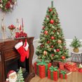 thumbnail image 5 of 7.5 ft. Pre-Lit Artificial Ontaria Pine Christmas Tree, Green, 600 Warm White LED Lights, Includes Stand, 5 of 7
