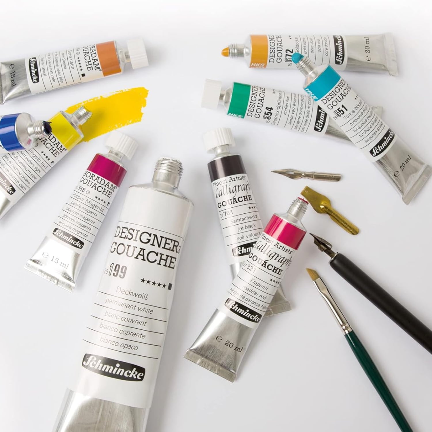 Schmincke - HORADAM AQUARELL Watercolor Paint Set 15 ml Tube Watercolor Paints for Artists Hobbyists Students, Painting Art Supplies,219 series