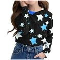 thumbnail image 2 of CLOISE Black Long Sleeve Kids Shirts Boys Girls Toddler Crew Neck Tops Print Casual Fashion Fall Winter Clothes 3-14T, 2 of 8