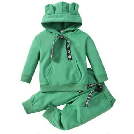 

Hpgjzj Infant Kids Toddler Girls Boys Long Sleeve Cute Animals Hoodie Sweatshirt Pullover Tops Cotton Pants Outfits Set