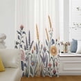 thumbnail image 6 of Spring Floral Sheer Curtains 84 Inches Long, Farmhouse Flowers Elegant Pastoral Light Filering Curtains, Breathable Simi Curtain Privacy Drapes for Living Room Bedroom Lightweight Window Treatment, 6 of 9