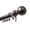 Cocoa, variant on Sphere Traverse Rod 86-120 inch - Black