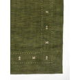 thumbnail image 4 of Rugsotic Carpets Hand Knotted Wool Area Rug 2'6''x10' Green Contemporary Runner Indoor Rug for Living Room, Bedroom Antimicrobial L00520, 4 of 6