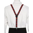 thumbnail image 3 of INSPIRE CHIC Unisex Elastic Y Shape Adjustable Printed Suspenders Red 79 x 2.5cm/31 1/8 x 1 inches, 3 of 5