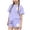 Purple, variant on Girls 2 Piece Outfits Sets Flora Print Crewneck Short Sleeve Top and Drawstring Waist Shorts Summer Set(Yellow/4-5 Years)