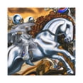 thumbnail image 1 of Cowboy Riding Wild Steed - Canvas, 1 of 10