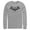 Athletic Heather, variant on Men's Batman Gotham Skyline Bat Shape  Long Sleeve Shirt White 2X Large