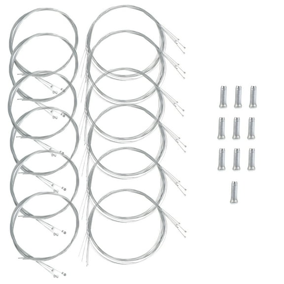 KALLORY 5Set Bike Brake Cable Kit Versatile Compatibility for Mountain Bikes and Road Bikes 170X0.6In