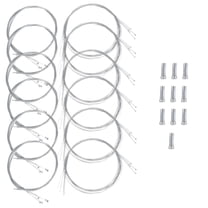 KALLORY 5Set Bike Brake Cable Kit Versatile Compatibility for Mountain Bikes and Road Bikes 170X0.6In