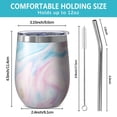 Tempercraft 12 Oz Stainless Steel Wine Tumbler - Vacuum Insulated, Custom Laser Engraved, With Lid