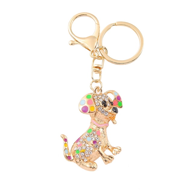 Llavero Creative Luxury con lunares de metal para perros, 37 g