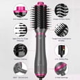 thumbnail image 2 of Blow Dryer Brush, 4-in-1 Blowout Brush, Hair Dryer Brush and Volumizer, Negative Ion Detachable Hair Dryer Styler Hot Air Hair Dryer for Straightening Curling Drying Multifunctional Styling, 2 of 9
