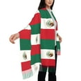 thumbnail image 2 of Women Mexican Flag Scarfs Large Warm Soft Shawls Wraps, 2 of 6