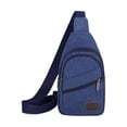 thumbnail image 2 of JASKFLY Crossbody Bag - Unisex Waterproof Sling Chest Pack for Hiking, Travel, and Daily Use with Adjustable Strap, 11.8x6.7 in, Canvas, (Blue), 2 of 8