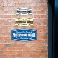 thumbnail image 3 of Signs ByLITA Fancy Discover Our Range of Professional Barber Services! Easy Installation | Durable Construction | Barbers | Grooming and Styling | Hair Sign (Black /Gold) - Small, 3 of 9