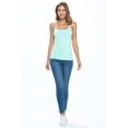 thumbnail image 2 of Natural Uniforms Women's Camisole Cotton Stretch Slim-Fit Cami Soft and Breathable Undershirt with Adjustable Strap Tank Top Multi Pack of 2 (Aqua) X-Small, 2 of 4