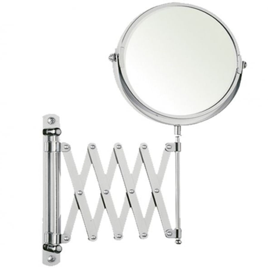 M628 5X/1X Magnification Silver WallMounted Extendable Mirror