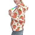 thumbnail image 3 of Yiaed Hand Drawn Strawberry Print Womens Casual Hoodies Crew Neck Long Sleeve Sweatshirts With Pocket Pullover Tops Women's Hooded Sweatshirt-X-Large, 3 of 5