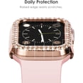 thumbnail image 3 of 2-Pack Crystal Diamond Bling Cases Compatible for Apple Watch Cases Series 8 41mm Series 7, Niyattn Protective Bumper for iWatch Series 8 41mm Series 7 (41mm, Rose Gold/Clear), 3 of 7