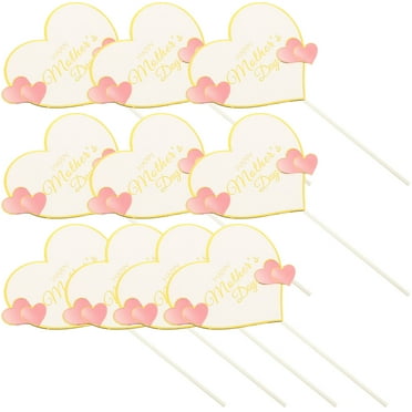 10pcs Happy Mother's Day Cake Decors Cupcake Picks Cake Decoration Party Favors