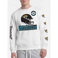 thumbnail image 4 of Jacksonville Jaguars Reebok Mens White Crew Sweatshirt, 4 of 5