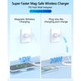 thumbnail image 2 of Cargador inalámbrico magnético QUZUDN de 15 W con adaptador de 20 W para iPhone y AirPods, 2 of 7