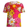 thumbnail image 5 of Nostalgic Vintage Floral T Shirts Basic T-Shirt Short Sleeve Ladies Tee Shirt Summer Graphic Clothing, 5 of 6
