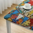 thumbnail image 5 of HAOXIT Square Coloured Flags Table Cloth Polyester Table Cover for Birthday Party Kitchen Dining Room 36*36, 5 of 8
