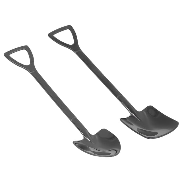 Cuillères à Café, 2 Pcs Cuillères Pelle en Acier Inoxydable Cuillères Melon D\'eau Design Convivial