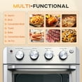 7in1 Toaster Oven, 21 Qt 4Slice Convection Oven with Warm