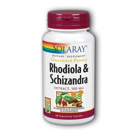 Solaray Rhodiola & Schizandra 500 mg - 60 Vegetarian