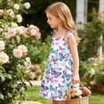 thumbnail image 6 of Mitankcoo Girls Fashion Print Dresses Adjustable Spaghetti Strap Cute A-Line Dress for Summer Casual, 6 of 8
