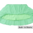 thumbnail image 6 of Cooltree Big Girls High Waisted Ruffled Skort - Green Mesh Tulle Flowy Skirt with Built-in Shorts Size 14, 6 of 7