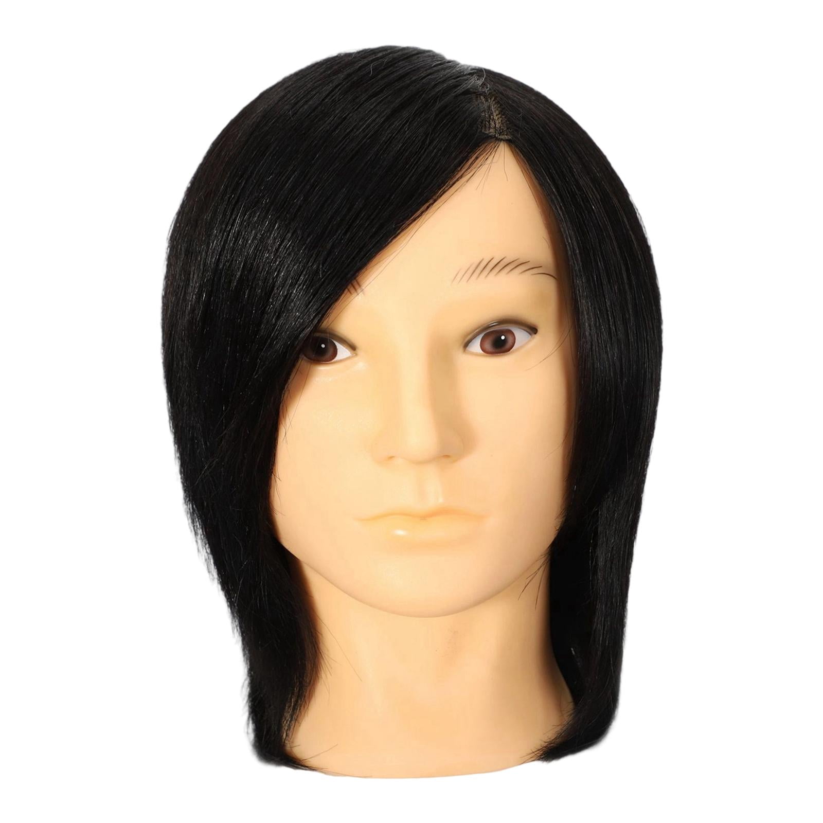 EHJRE Male Mannequin Head Cosmetology Mannequin Doll Hairstyling Gift Hairdresser Training Doll Training Head for Braiding Curling